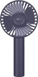 Ventilateur portatif USB Goobay avec fonction de support, bleu - avec batterie rechargeable (remplaçable)