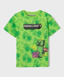 Tee-shirt Minecraft à manches courtes garçon - 10A - vert standard - MINECRAFT