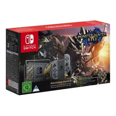 Nintendo Switch with Gray Joy-Con - Monster Hunter Rise Edition - console de jeux - Full HD - gris