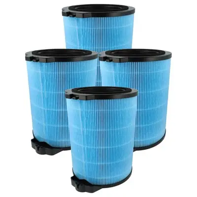 vhbw 4x Filtres H12 compatible avec Hoover H-PURIFIER 700 purificateur d'air - Filtre de rechange avec charbon actif intégré