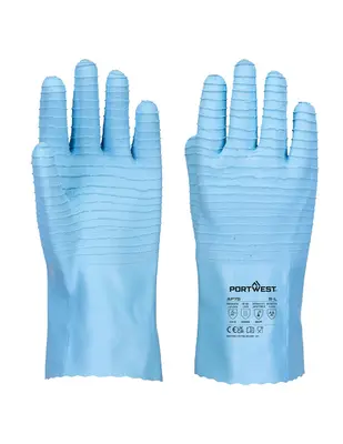 Gant En Latex Fd Chem B - L - Bleu - Portwest - - Outillage > Vêtements De Travail Et Sécurité > Protection Des Mains